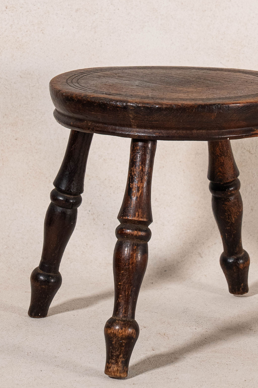 Antique French Oak Milk Stool