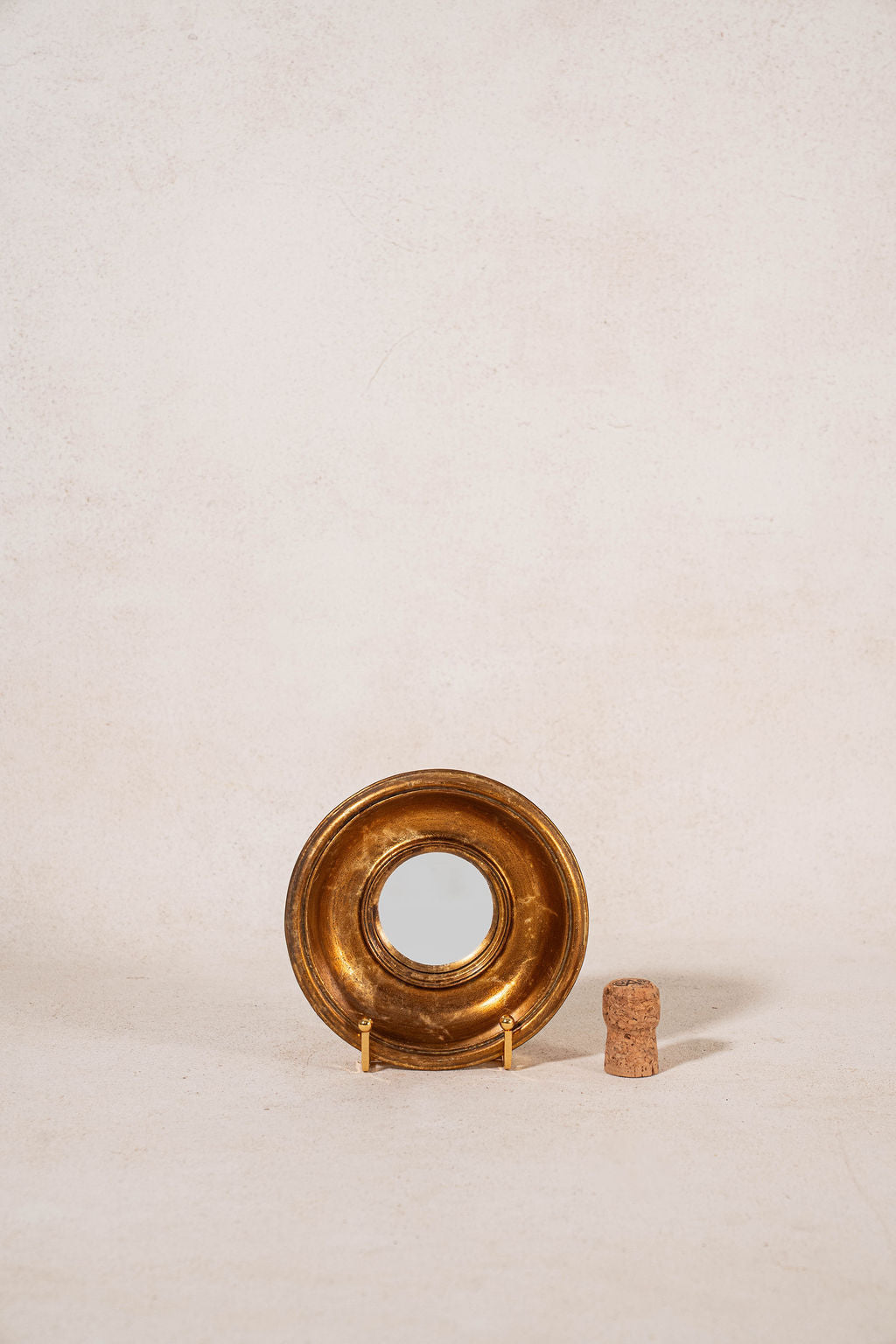 Petite Vintage Gilt Convex Mirror (SINGLE)