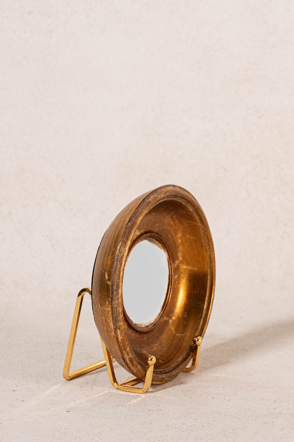 Petite Vintage Gilt Convex Mirror (SINGLE)