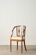 Load image into Gallery viewer, Antique English Barrel Chair with Floral Inlay

