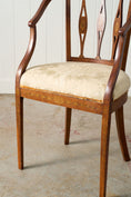 Load image into Gallery viewer, Antique English Barrel Chair with Floral Inlay
