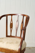 Load image into Gallery viewer, Antique English Barrel Chair with Floral Inlay
