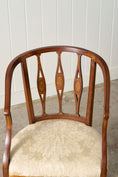 Load image into Gallery viewer, Antique English Barrel Chair with Floral Inlay
