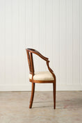 Load image into Gallery viewer, Antique English Barrel Chair with Floral Inlay
