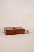 Load image into Gallery viewer, Antique Writing Box with Shield Plaque + Ink Well
