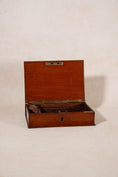 Load image into Gallery viewer, Antique Writing Box with Shield Plaque + Ink Well
