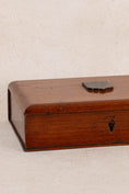 Load image into Gallery viewer, Antique Writing Box with Shield Plaque + Ink Well
