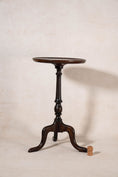 Load image into Gallery viewer, Antique English Mahogany Wine Table with Center Circle (c. 1920)
