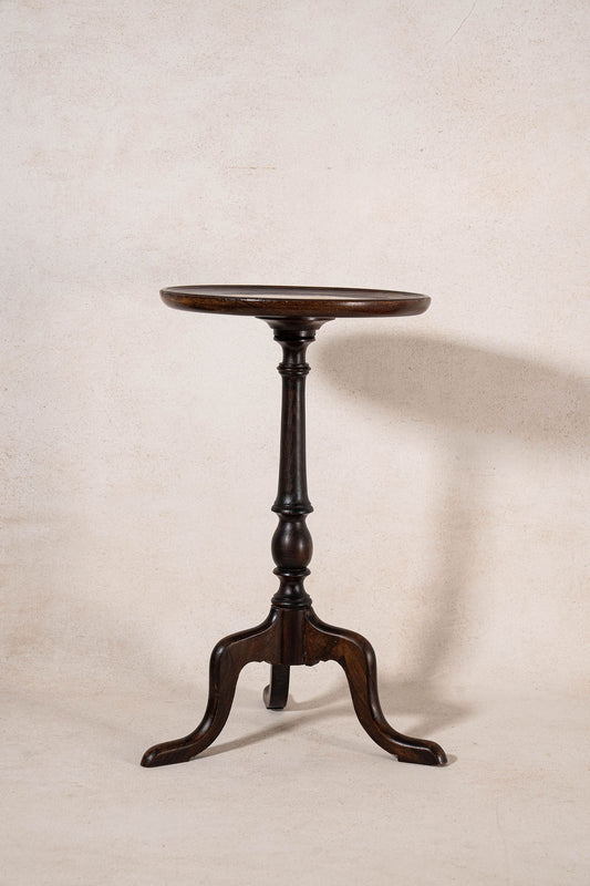 Antique English Mahogany Wine Table with Center Circle (c. 1920)