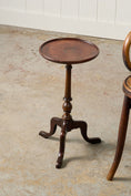 Load image into Gallery viewer, Antique English Mahogany Wine Table with Center Circle (c. 1920)
