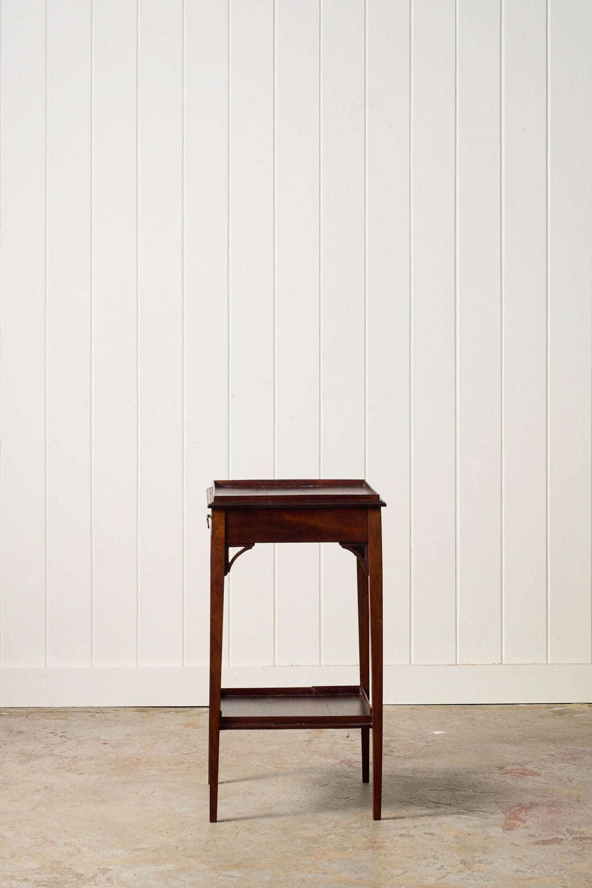 19th Century English Mahogany Two-Tier Side Table with Tray Top