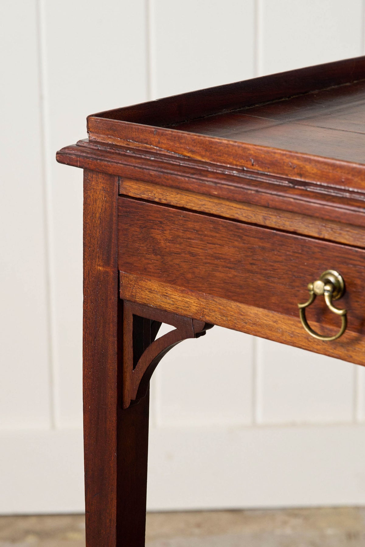 19th Century English Mahogany Two-Tier Side Table with Tray Top