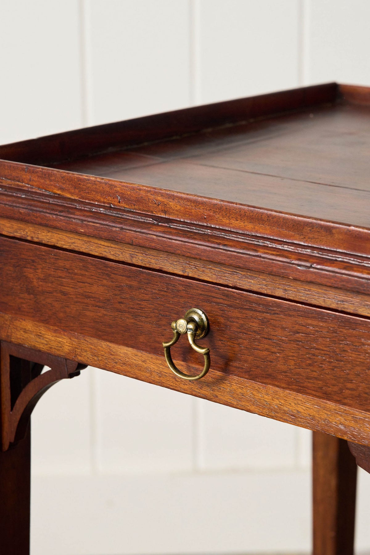 19th Century English Mahogany Two-Tier Side Table with Tray Top