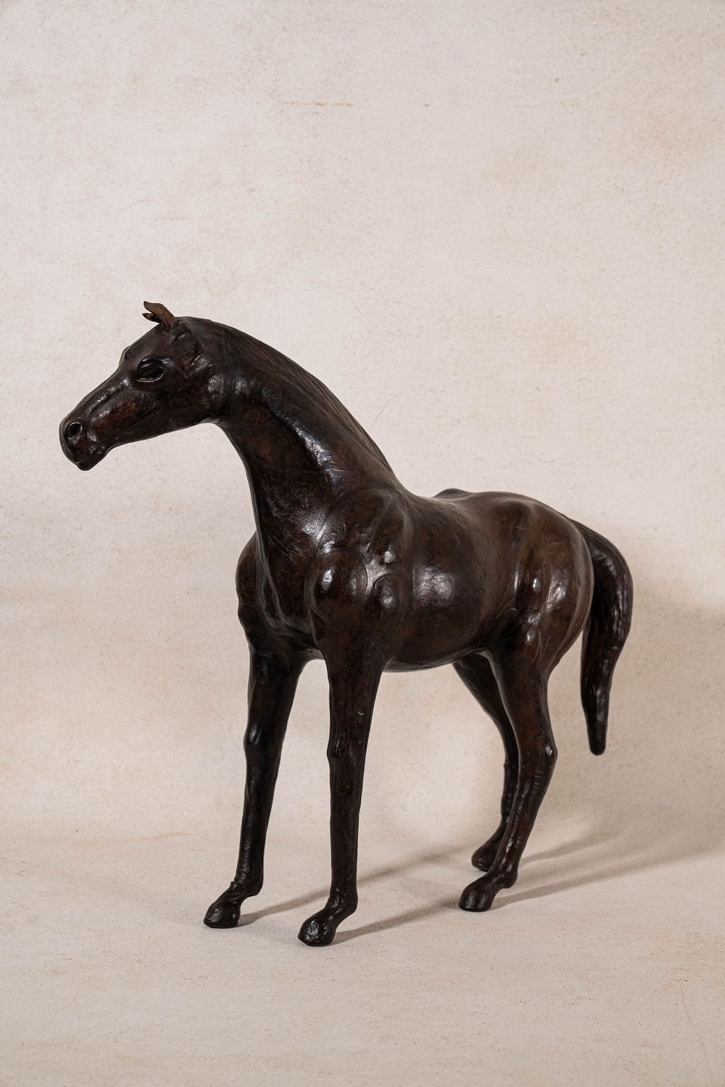 Vintage Leather Model of Horse (c. 1930)