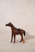 Load image into Gallery viewer, Vintage 1960s Leather Horse Equestrian Model
