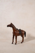 Load image into Gallery viewer, Vintage 1960s Leather Horse Equestrian Model
