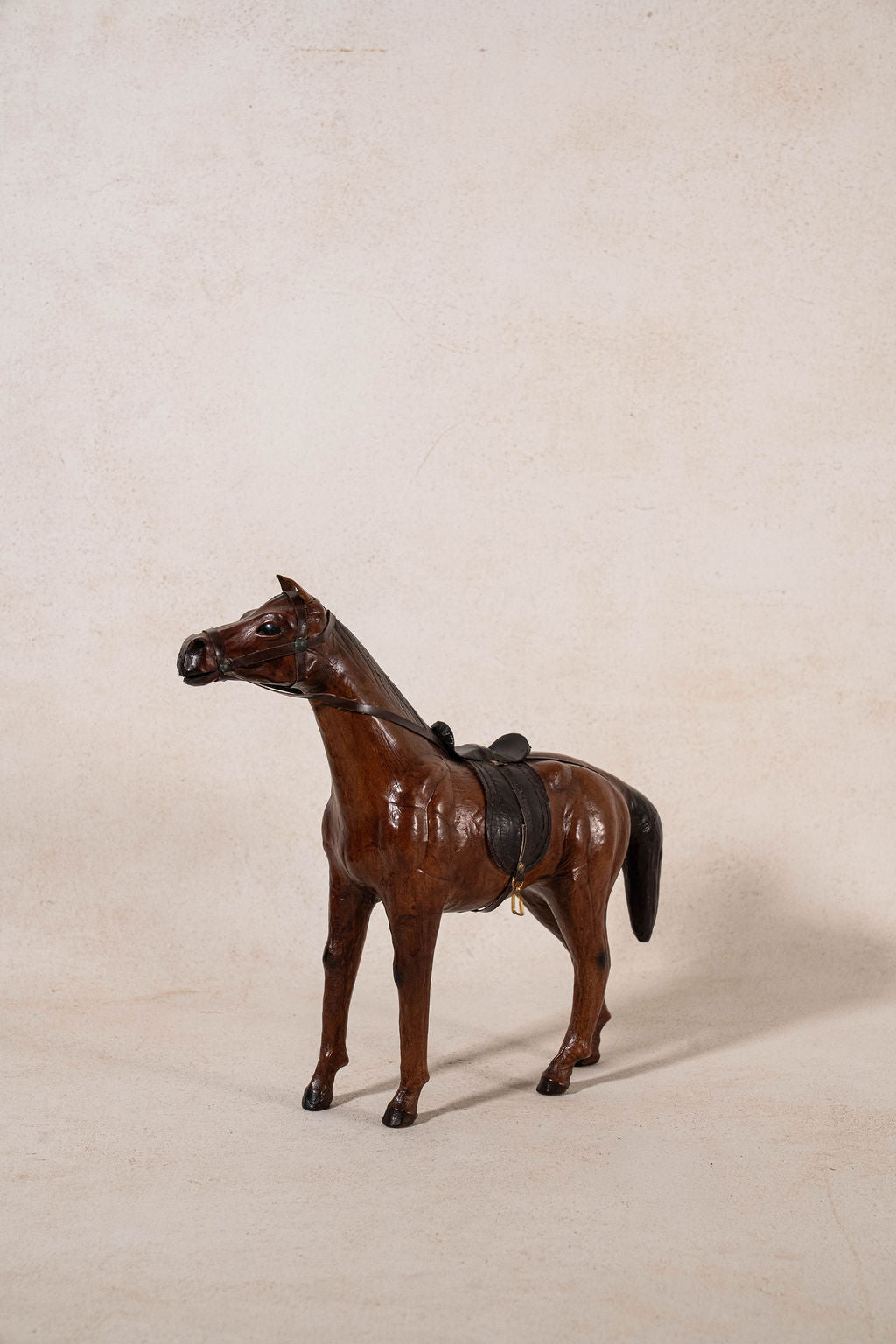 Vintage 1960s Leather Horse Equestrian Model