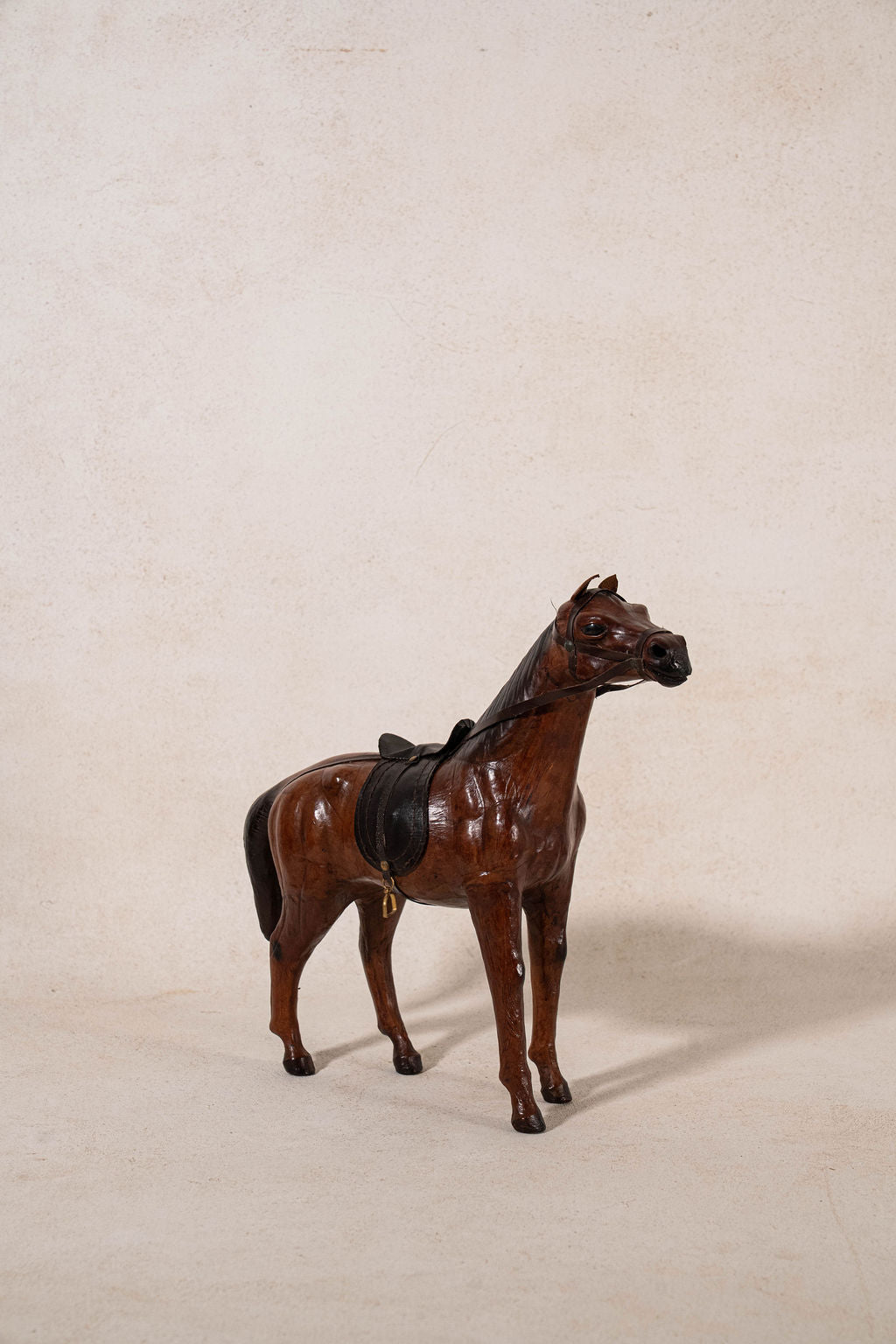 Vintage 1960s Leather Horse Equestrian Model