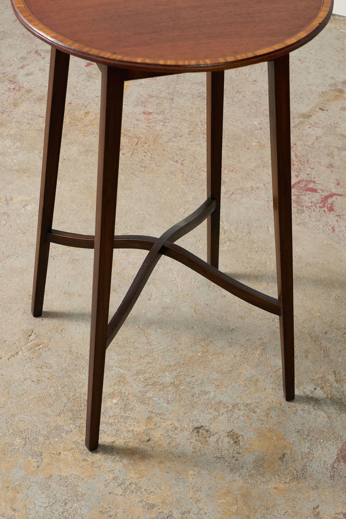 Edwardian Mahogany Inlay Round Side Table