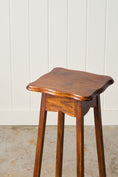 Load image into Gallery viewer, Vintage English Oak 2-Tier 4-Leg Plant Stand with Beveled Top
