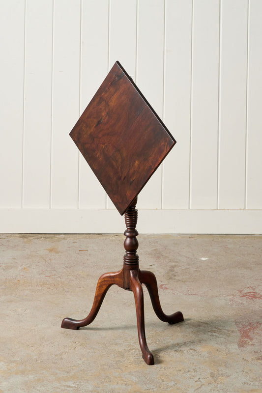 Early 19th Century Walnut Tilt Top Wine Table