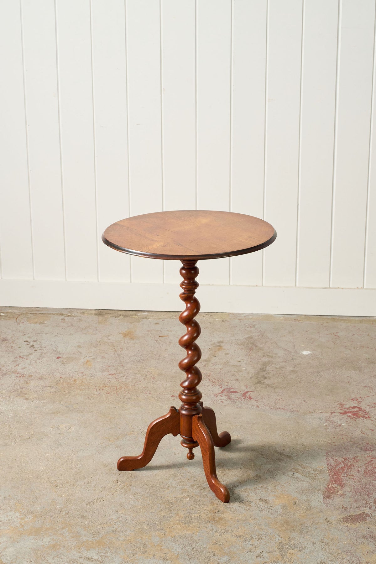 Victorian Revival Oak Barley Twist Wine Table (c. 1880)