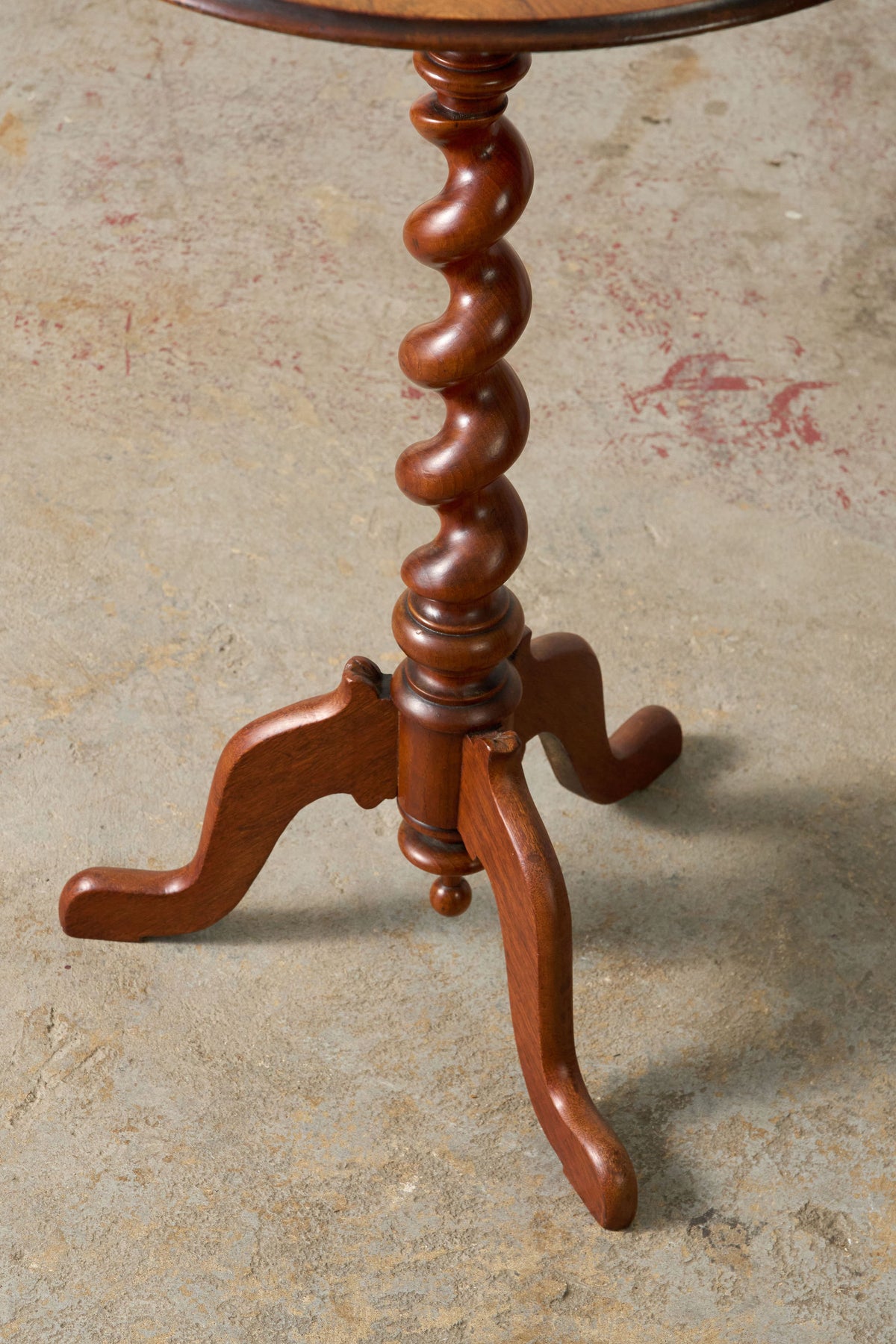 Victorian Revival Oak Barley Twist Wine Table (c. 1880)