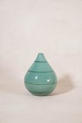 Load image into Gallery viewer, Blue + Green Teardrop Pottery Vase
