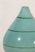 Load image into Gallery viewer, Blue + Green Teardrop Pottery Vase
