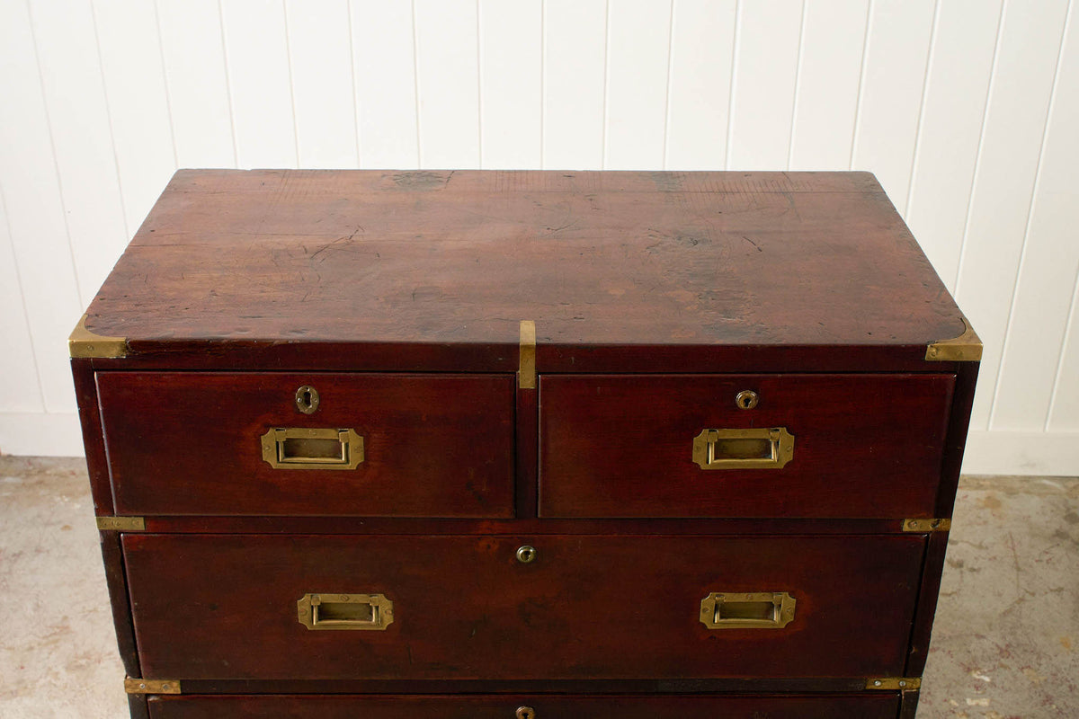 Early 19th Century English Mahogany Campaign Chest