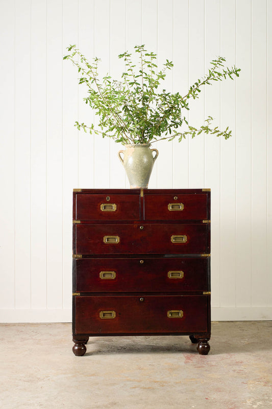 Early 19th Century English Mahogany Campaign Chest