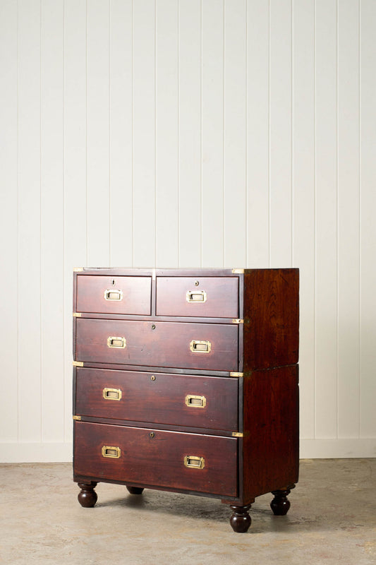 Early 19th Century English Mahogany Campaign Chest