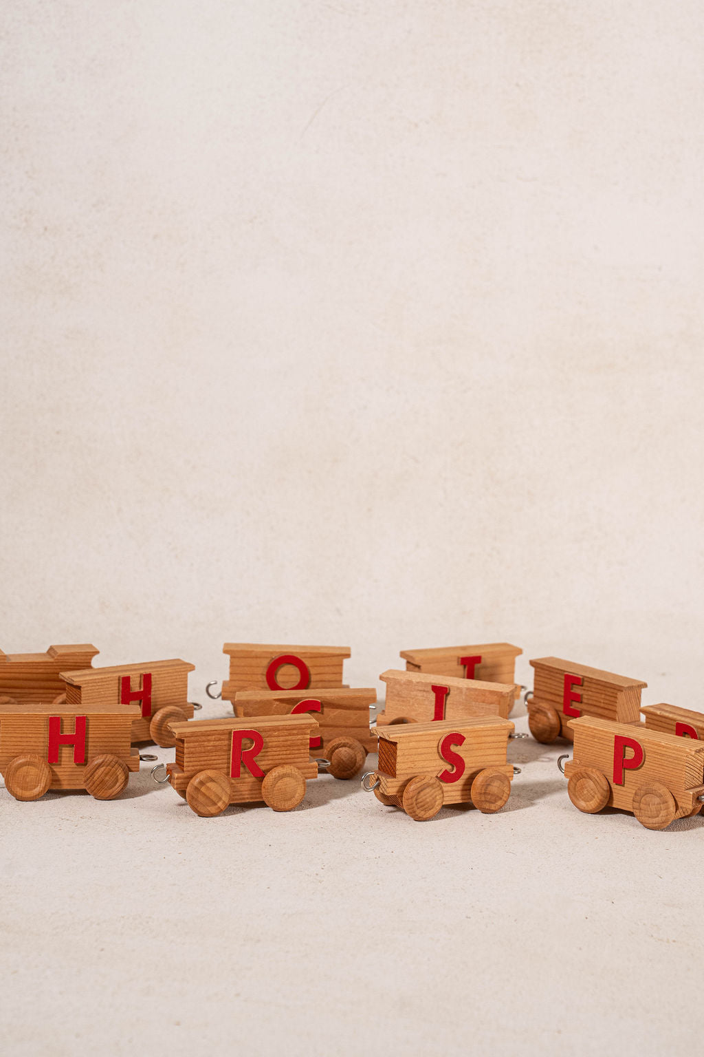 Vintage Wooden Letter Train
