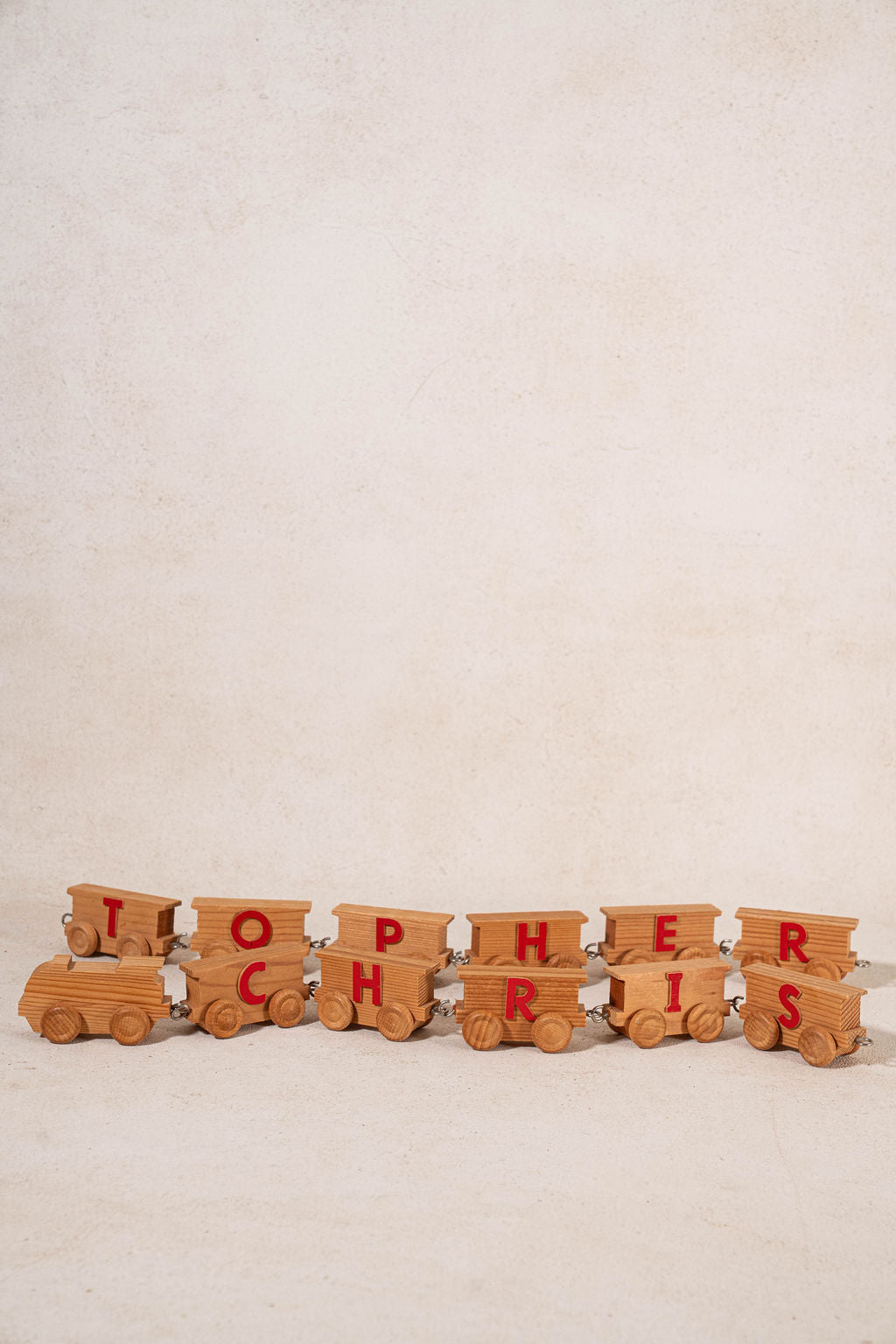 Vintage Wooden Letter Train