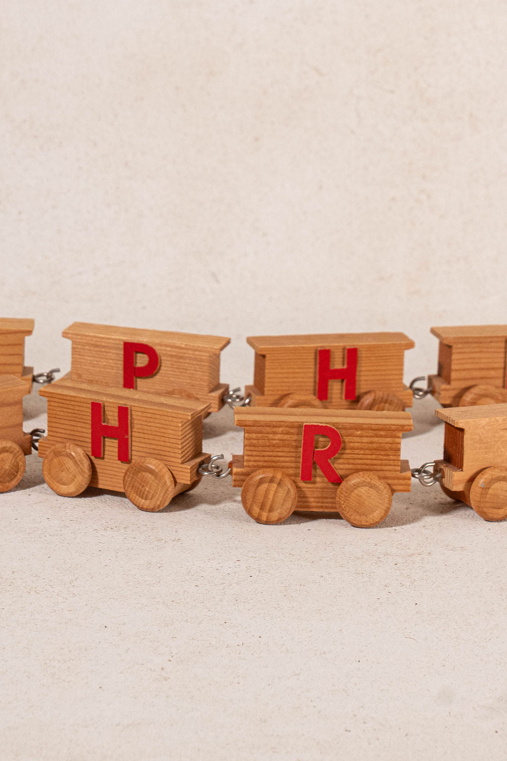 Vintage Wooden Letter Train