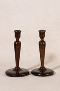 Load image into Gallery viewer, PAIR of Antique Wooden Candlesticks
