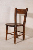 Load image into Gallery viewer, Victorian Oak Children’s Chair with Single Plank Seat
