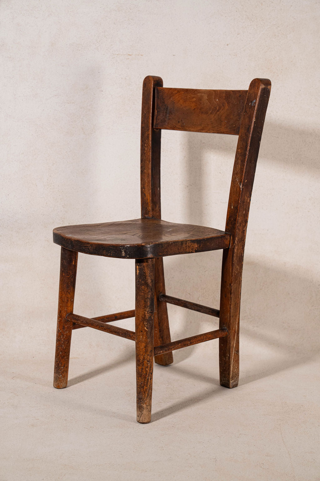 Victorian Oak Children’s Chair with Single Plank Seat