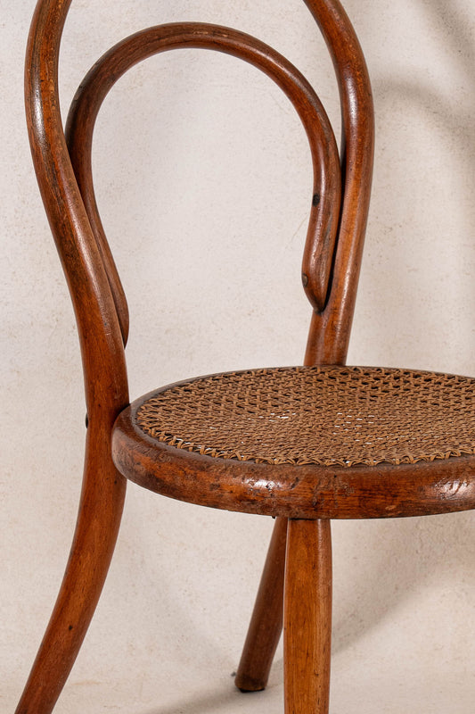 J&J Kohn Petite Accent / Children’s Bentwood Chair with Cane Seat (c. 1930)