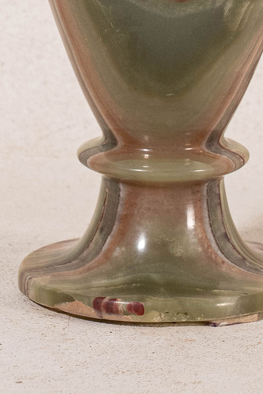 Mid-Century Onyx Vase 12.5 "H