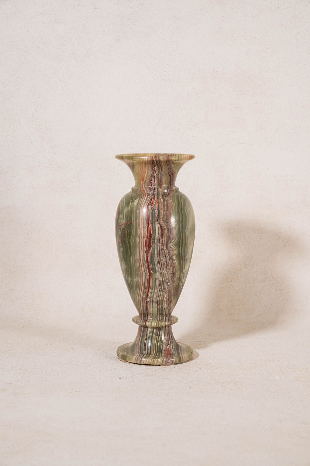 Mid-Century Onyx Vase 12.5 "H