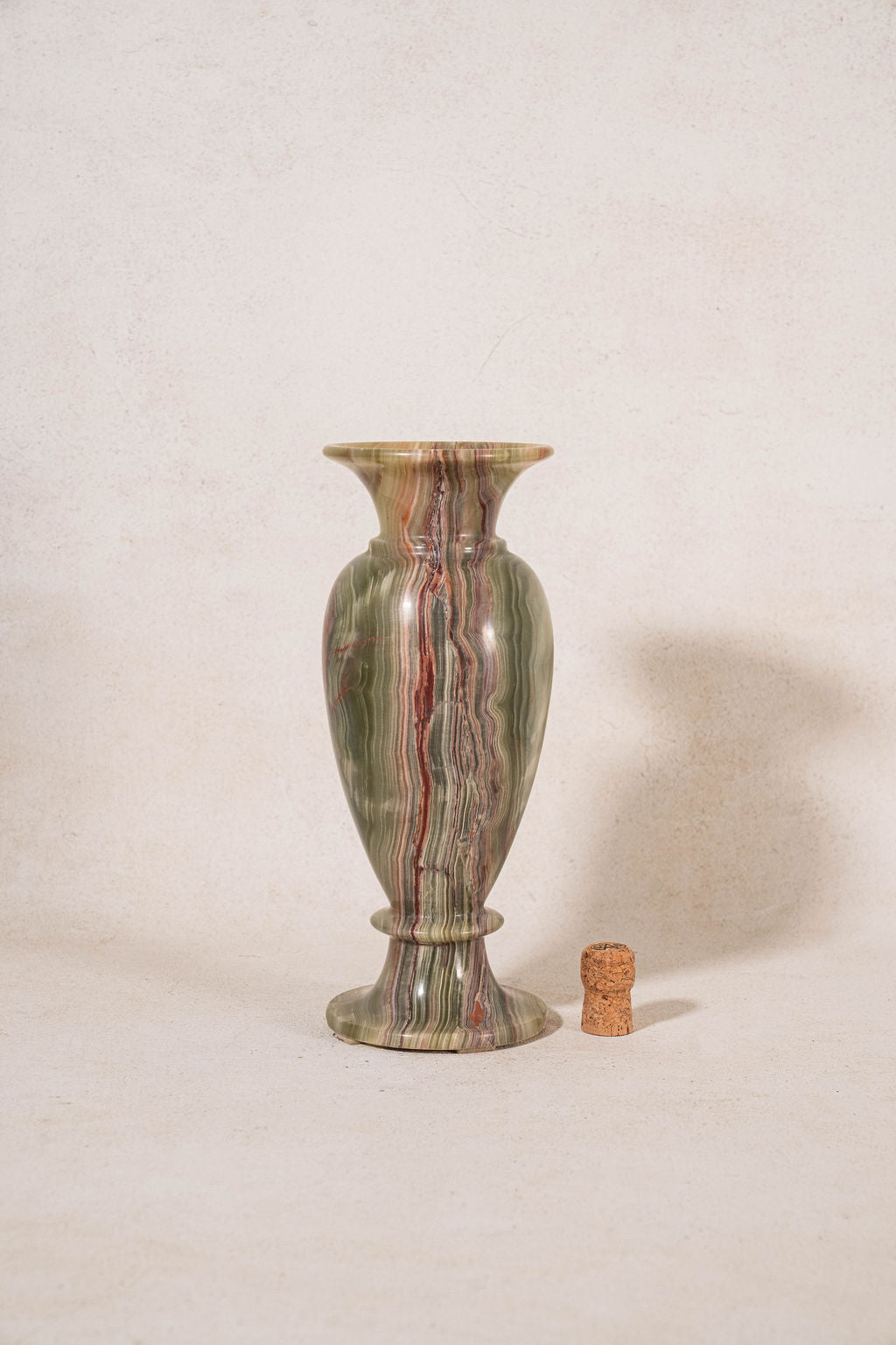 Mid-Century Onyx Vase 12.5 "H