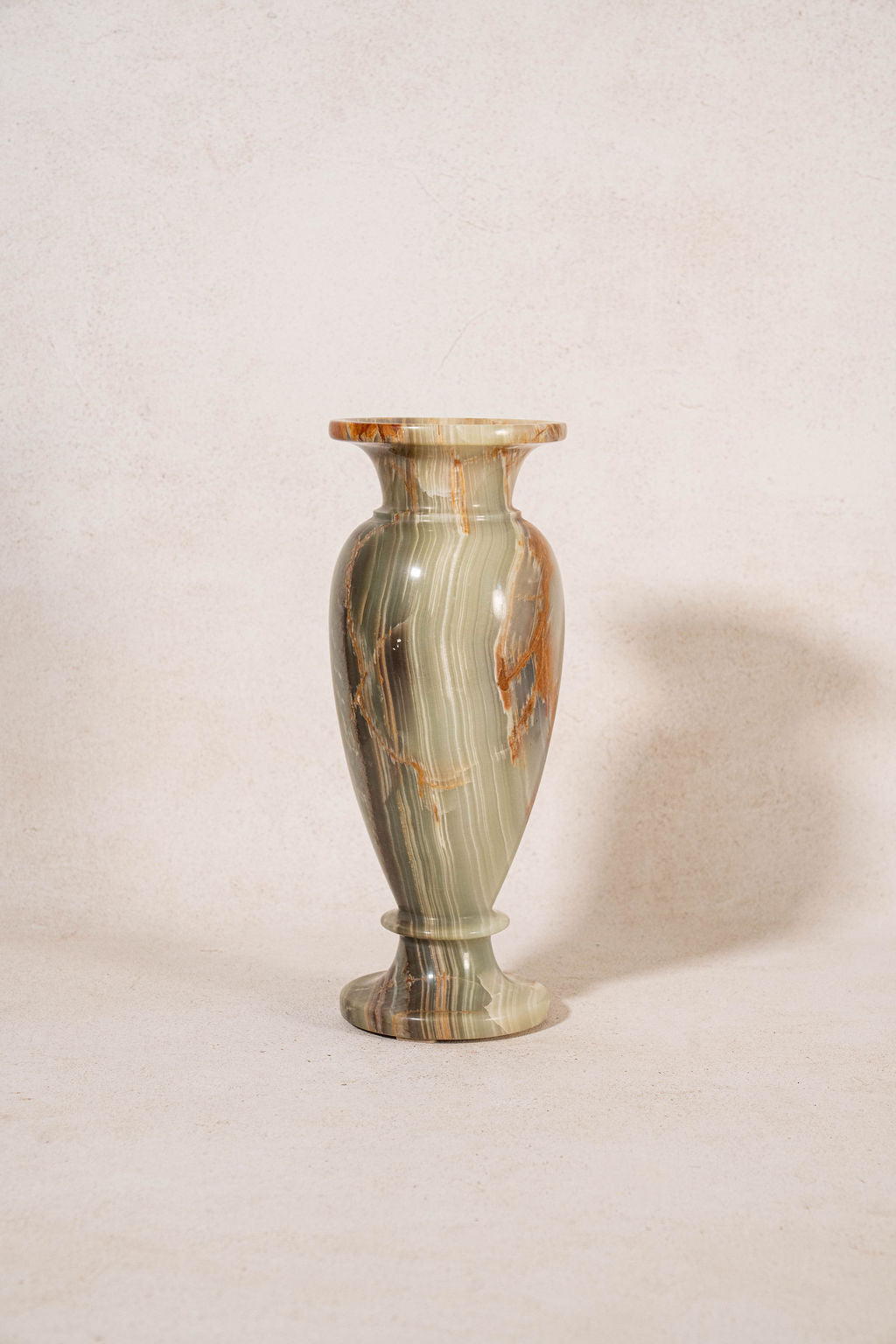 Mid-Century Onyx Vase 13 "H