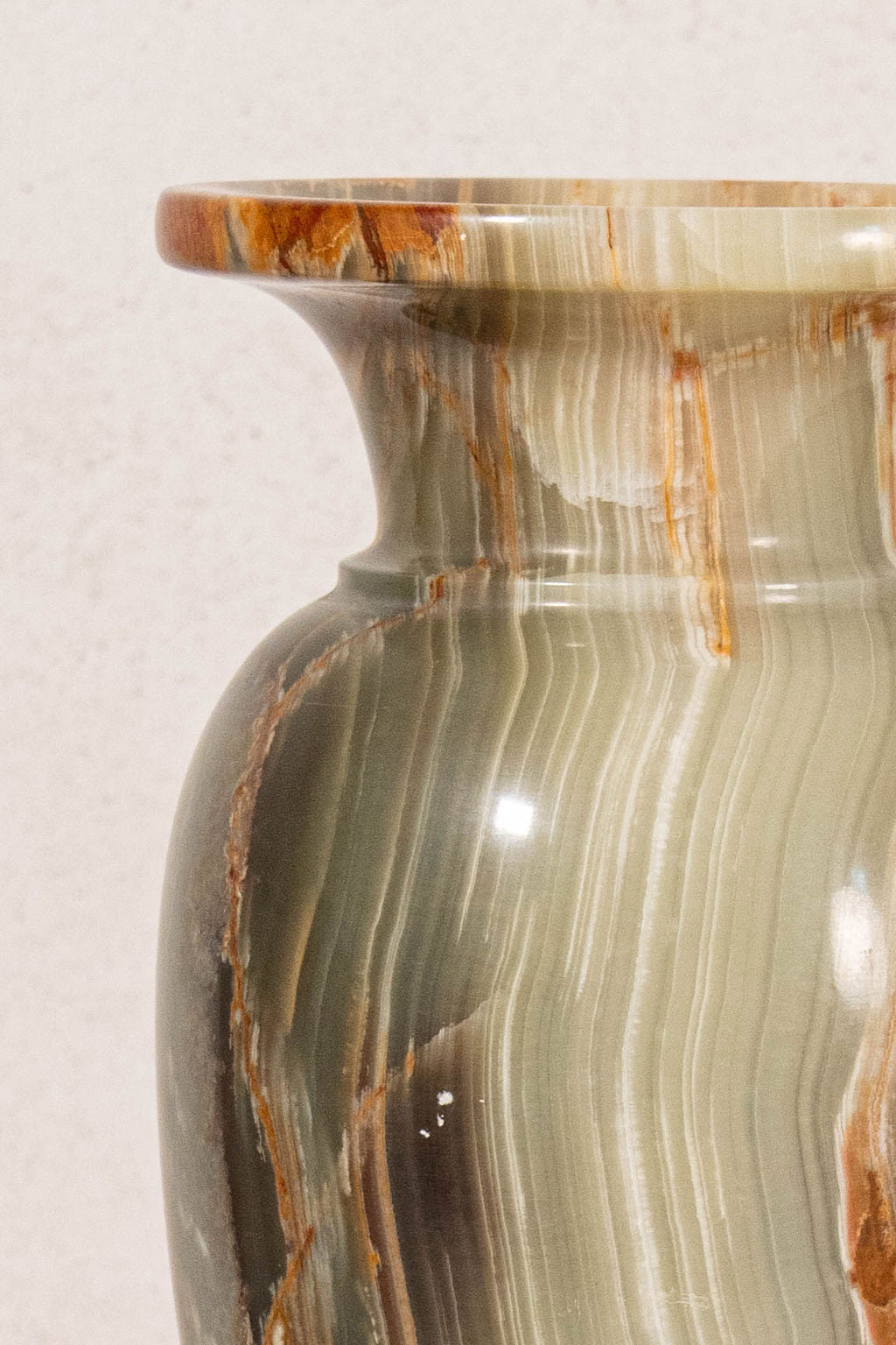 Mid-Century Onyx Vase 13 "H