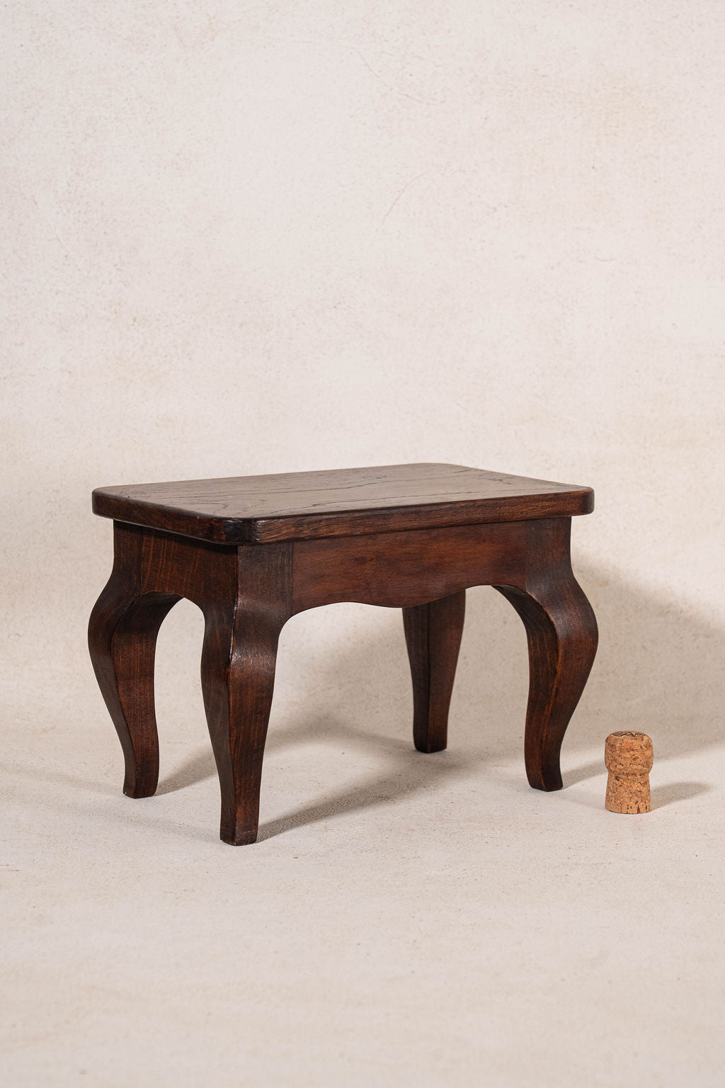 Vintage Petite (Heavy) Mahogany Stand/Stool with Curved Legs