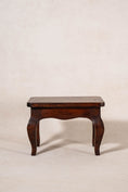 Load image into Gallery viewer, Vintage Petite (Heavy) Mahogany Stand/Stool with Curved Legs
