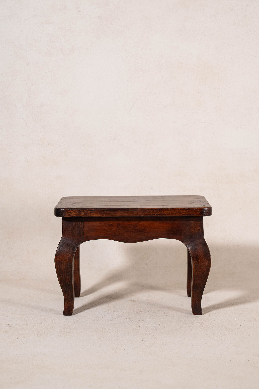Vintage Petite (Heavy) Mahogany Stand/Stool with Curved Legs