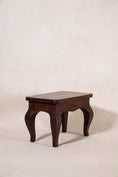 Load image into Gallery viewer, Vintage Petite (Heavy) Mahogany Stand/Stool with Curved Legs
