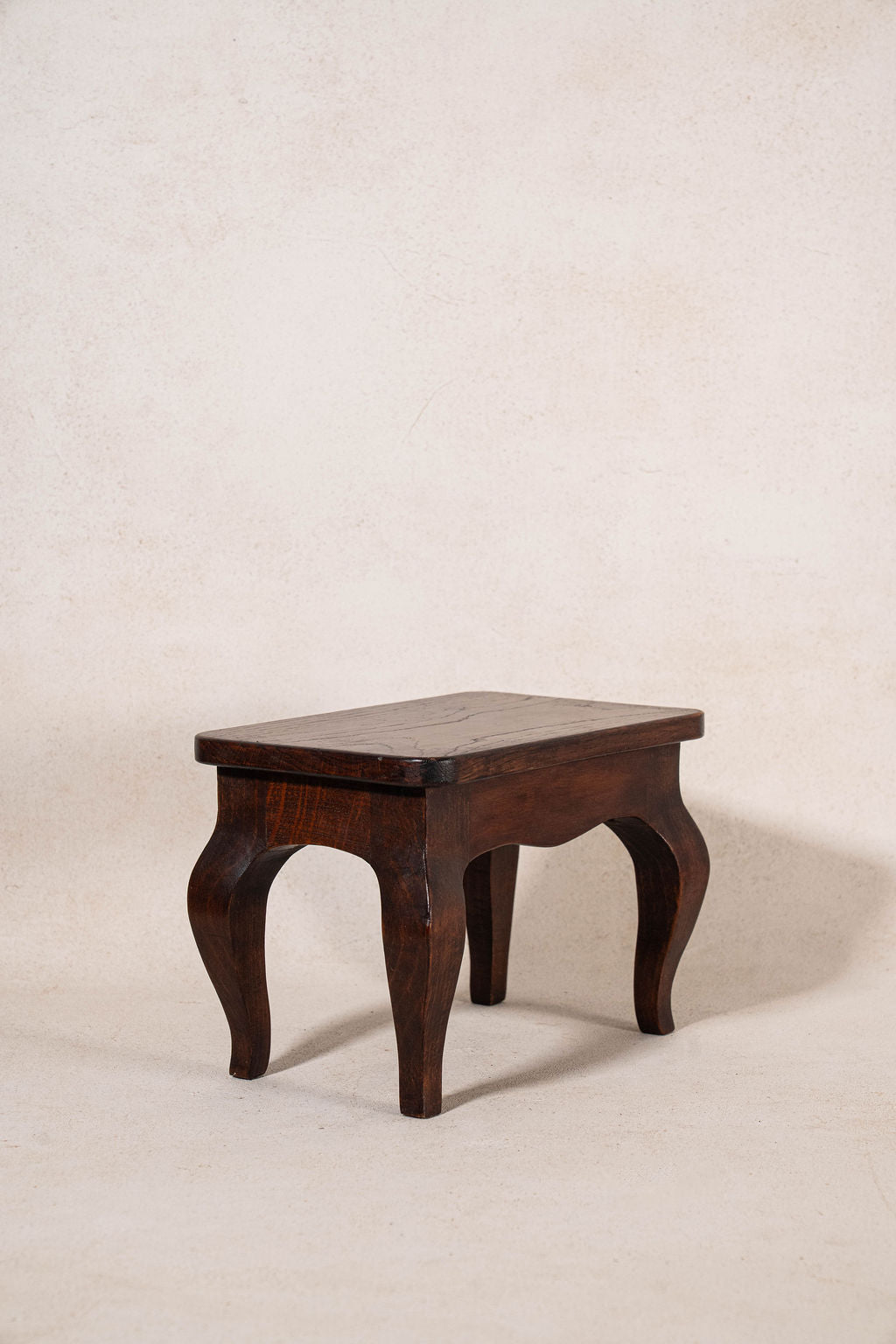 Vintage Petite (Heavy) Mahogany Stand/Stool with Curved Legs