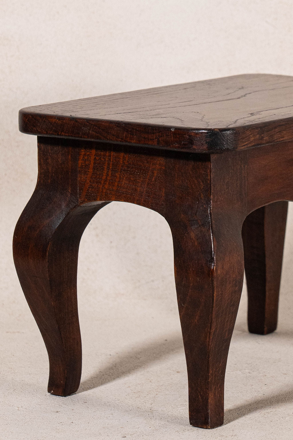 Vintage Petite (Heavy) Mahogany Stand/Stool with Curved Legs